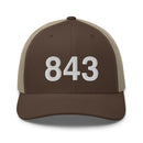 843 Charleston SC Area Code Trucker Hat