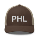 PHL Philadelphia Airport Code Trucker Hat