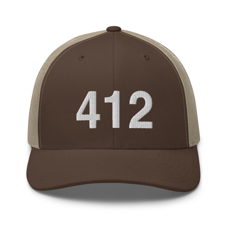 412 Pittsburgh Area Code Trucker hat