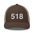 518 Upstate NY Area Code Trucker Hat