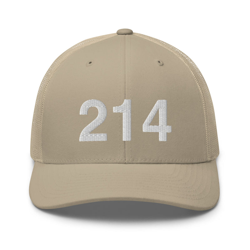 214 Dallas Area Code Trucker Hat