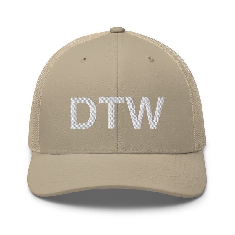 DTW Detroit MI Airport Code Trucker Hat