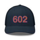 Orange and Purple 602 Phoenix Area Code Trucker Hat