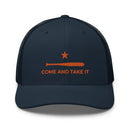 Navy and Orange Come And Take It Baseball Bat Trucker Hat