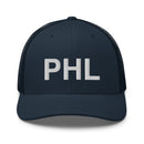 PHL Philadelphia Airport Code Trucker Hat