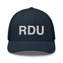 RDU Raleigh NC Airport Code Trucker Hat