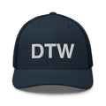 DTW Detroit MI Airport Code Trucker Hat