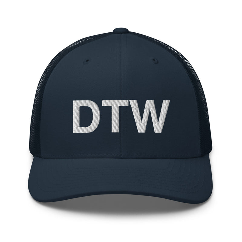 DTW Detroit MI Airport Code Trucker Hat