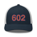 Orange and Purple 602 Phoenix Area Code Trucker Hat