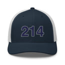 Navy & Gray 214 Dallas Area Code Trucker Hat