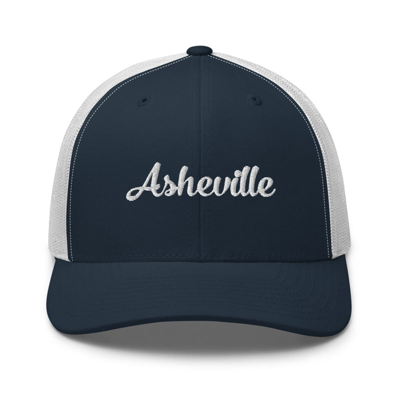 Cursive Asheville NC Trucker Hat