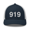 919 Raleigh NC Area Code Trucker Hat