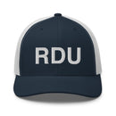RDU Raleigh NC Airport Code Trucker Hat