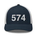 574 South Bend IN Area Code Trucker Hat