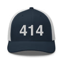 414 Milwaukee Area Code Trucker Hat