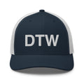 DTW Detroit MI Airport Code Trucker Hat