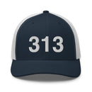 313 Detroit MI Area Code Trucker Hat