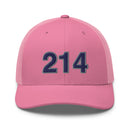 Navy & Gray 214 Dallas Area Code Trucker Hat