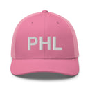 PHL Philadelphia Airport Code Trucker Hat