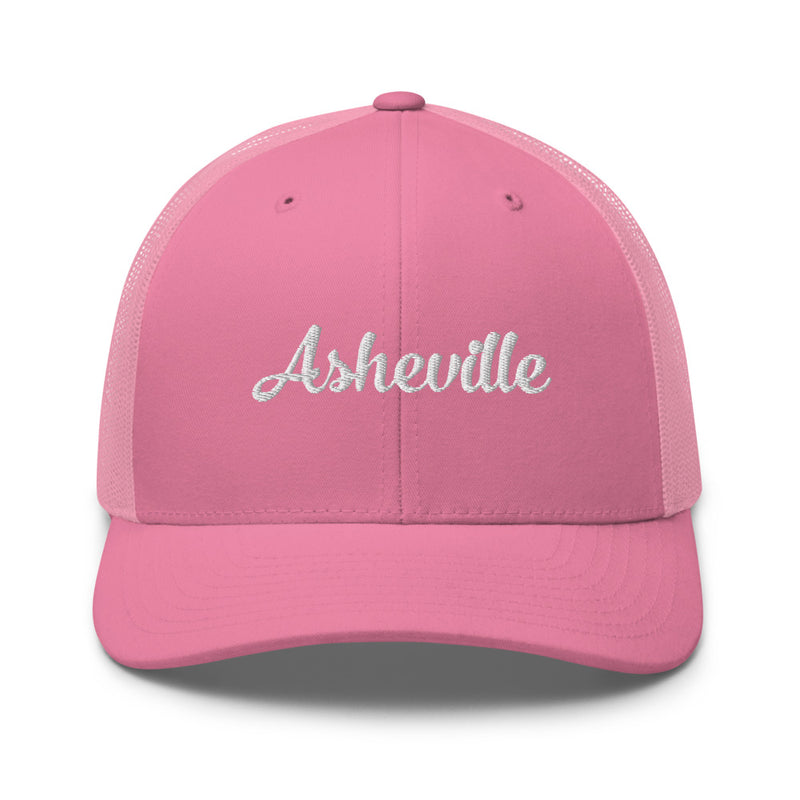 Cursive Asheville NC Trucker Hat