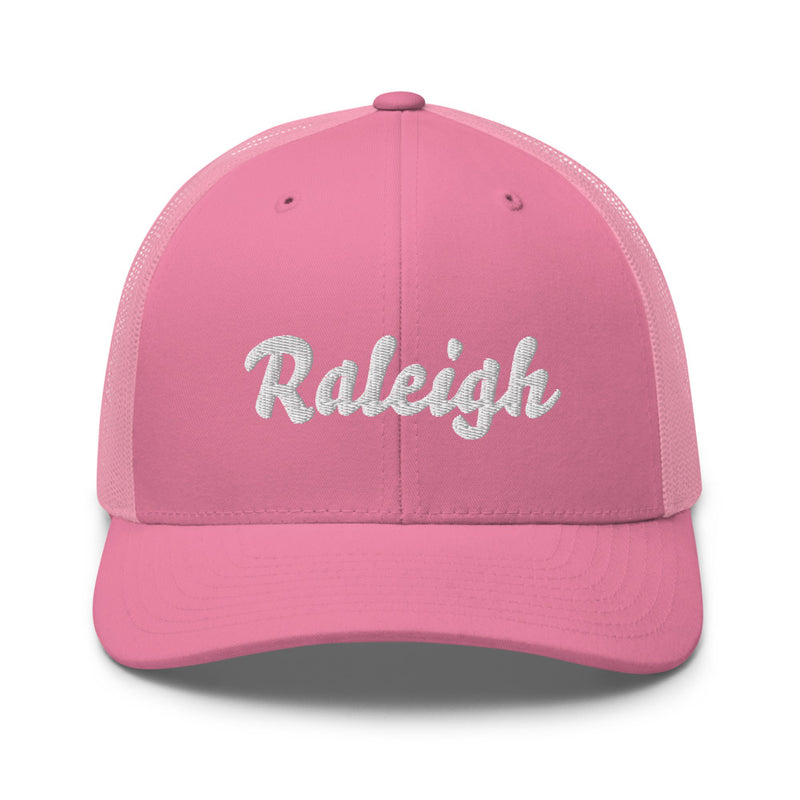 Cursive Raleigh NC Trucker Hat