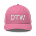 DTW Detroit MI Airport Code Trucker Hat