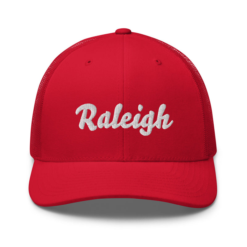 Cursive Raleigh NC Trucker Hat