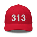 313 Detroit MI Area Code Trucker Hat