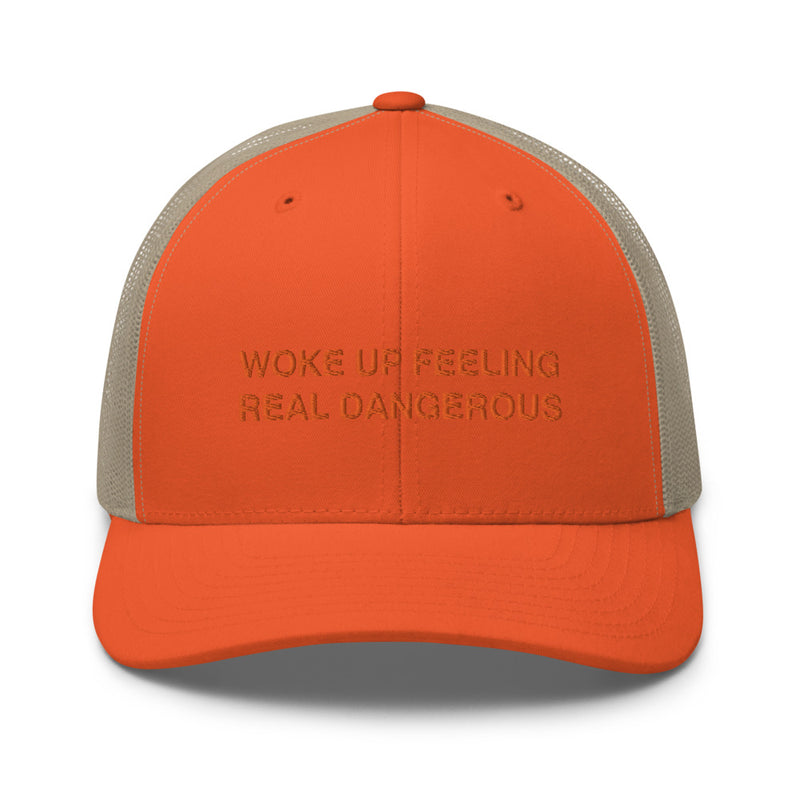 Woke up felling dangerous playoff trucker hat