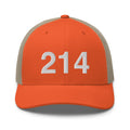 214 Dallas Area Code Trucker Hat