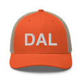 DAL Dallas Airport Code Trucker Hat