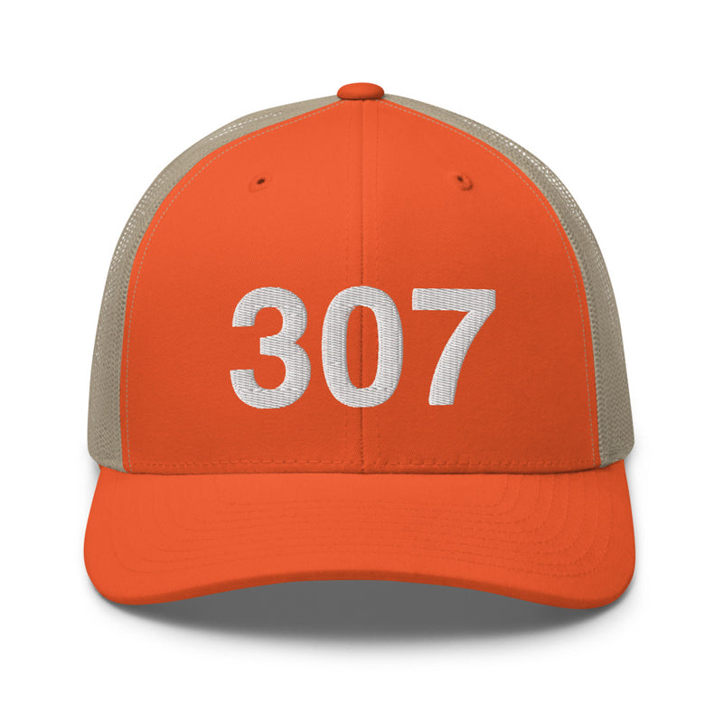 307 Wyoming Area Code Trucker Hat