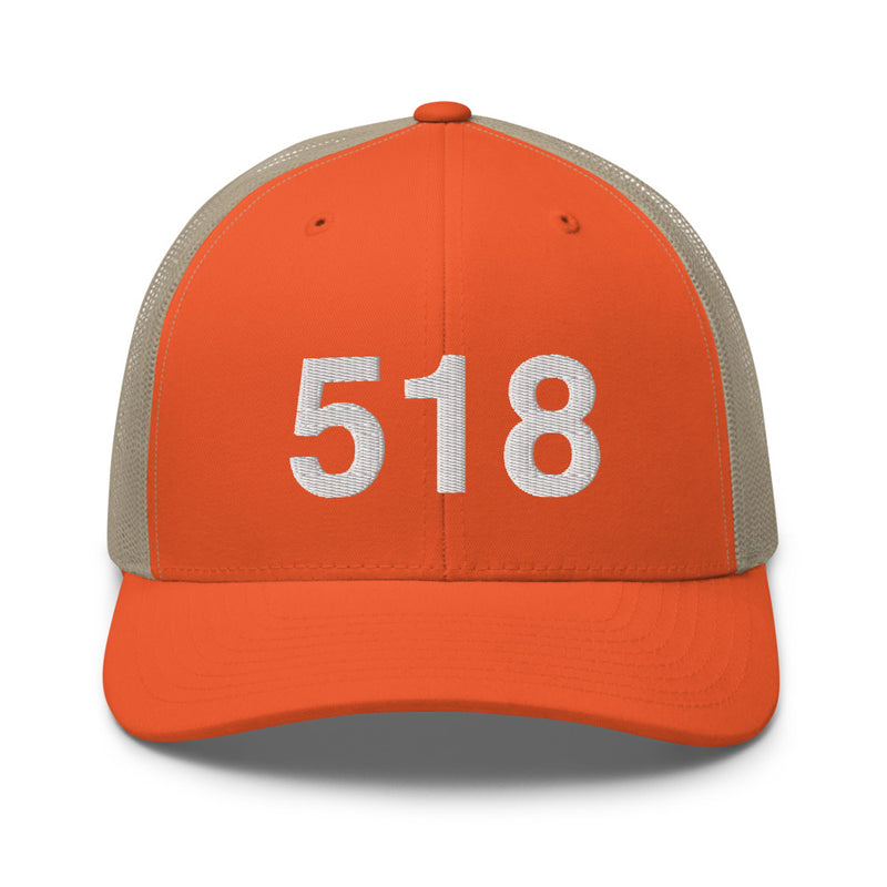 518 Upstate NY Area Code Trucker Hat