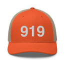 919 Raleigh NC Area Code Trucker Hat