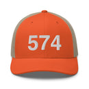 574 South Bend IN Area Code Trucker Hat