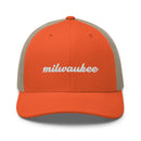Cursive Milwaukee Trucker Hat