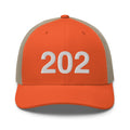 202 Washington DC Area Code Trucker Hat