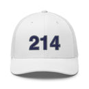 Navy & Gray 214 Dallas Area Code Trucker Hat