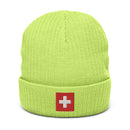 Switzerland Flag Recycled Polyester Cuffed Beanie