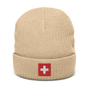 Switzerland Flag Recycled Polyester Cuffed Beanie