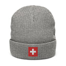 Switzerland Flag Recycled Polyester Cuffed Beanie
