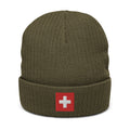 Switzerland Flag Recycled Polyester Cuffed Beanie