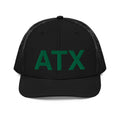 Black and Green ATX Austin City Code Richardson Trucker Hat