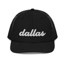 Cursive Dallas TX Richardson Trucker Hat