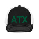 Black and Green ATX Austin City Code Richardson Trucker Hat