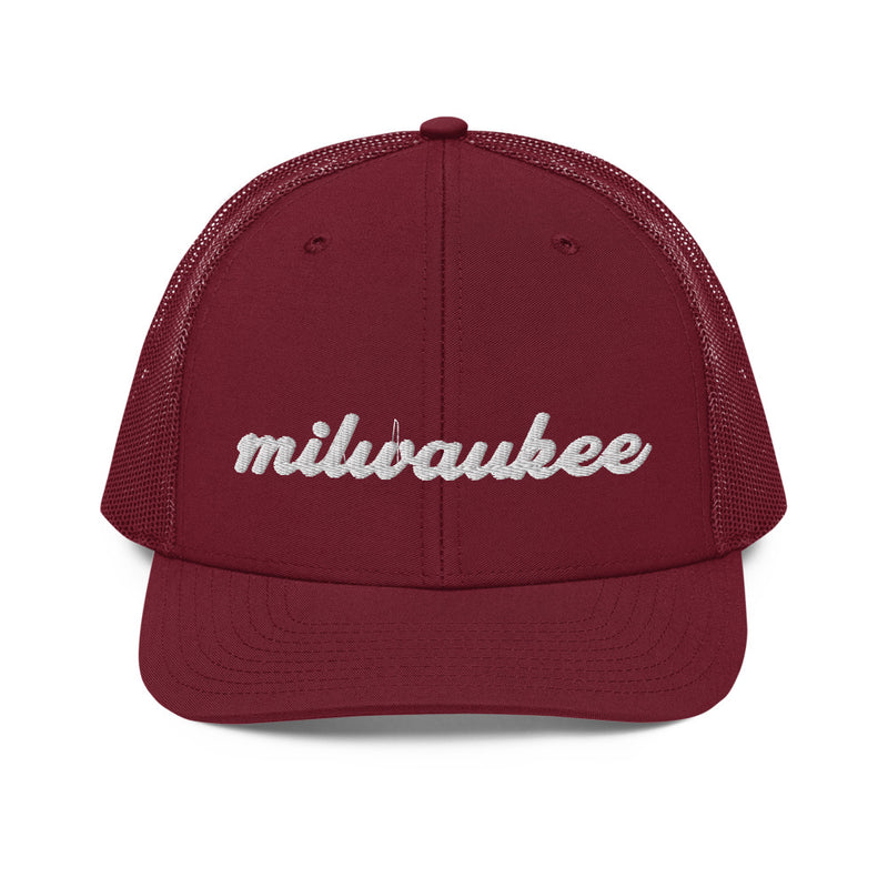 Cursive Milwaukee Richardson 112 Trucker Hat