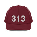 313 Detroit MI Area Code Richardson 112 Trucker Hat