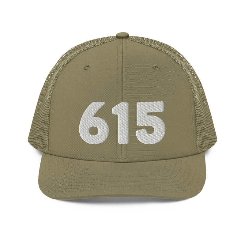 615 Nashville Area Code Richardson Trucker Hat