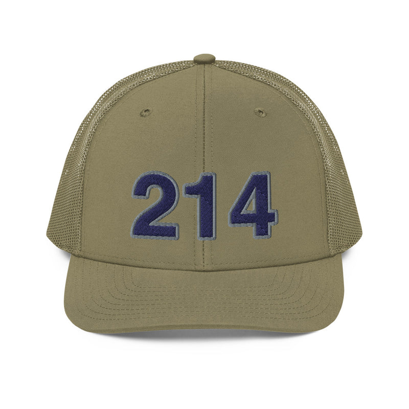 Navy & Gray 214 Dallas Area Code Richardson Trucker Hat