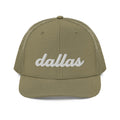 Cursive Dallas TX Richardson Trucker Hat
